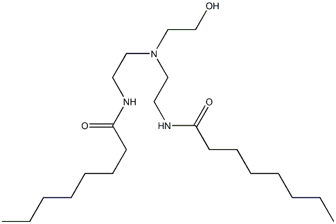 N,N'-[2-Hydroxyethyliminobis(2,1-ethanediyl)]bis(octanamide) Struktur