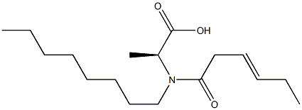 N-(3-Hexenoyl)-N-octylalanine Struktur