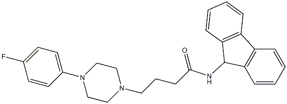 4-[4-(4-Fluorophenyl)-1-piperazinyl]-N-(9H-fluoren-9-yl)butyramide Struktur