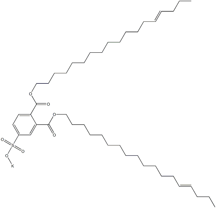 4-(Potassiosulfo)phthalic acid di(14-octadecenyl) ester Struktur