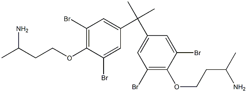 2,2-Bis[3,5-dibromo-4-(3-aminobutoxy)phenyl]propane Struktur