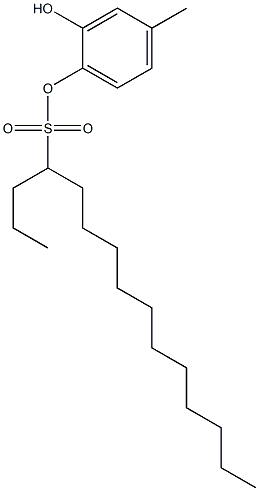 4-Pentadecanesulfonic acid 2-hydroxy-4-methylphenyl ester Struktur