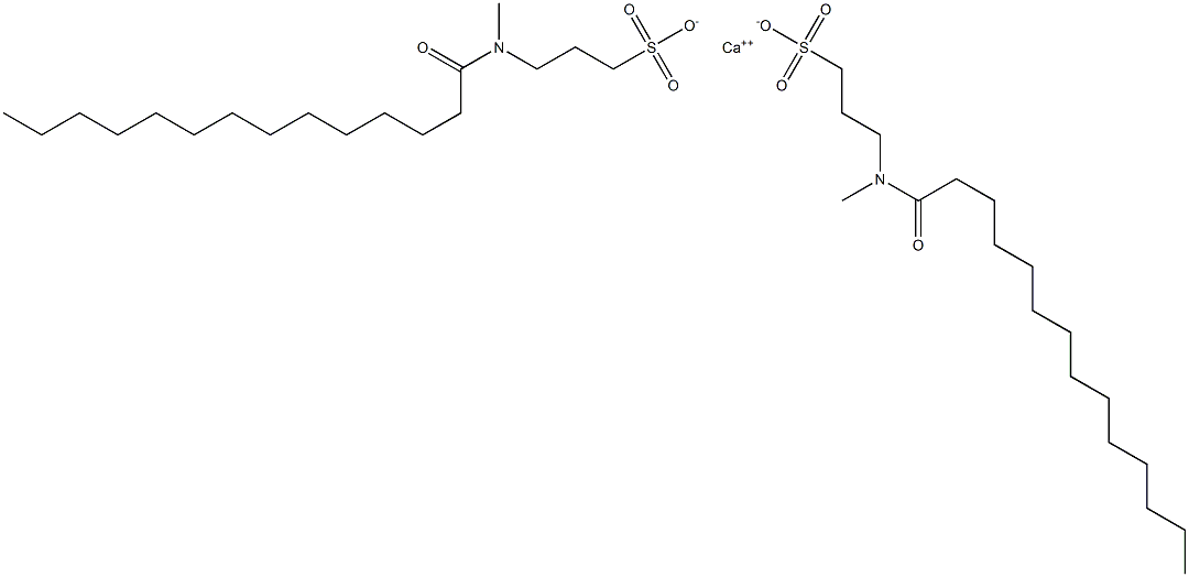 Bis[3-(N-tetradecanoyl-N-methylamino)-1-propanesulfonic acid]calcium salt Struktur