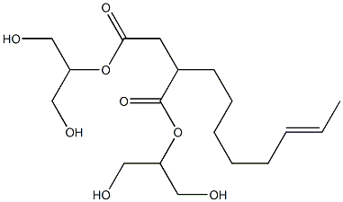 2-(6-Octenyl)succinic acid bis[2-hydroxy-1-(hydroxymethyl)ethyl] ester Struktur