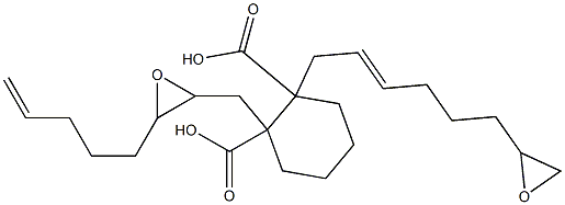 Cyclohexane-1,2-dicarboxylic acid 1-(2,3-epoxy-7-octen-1-yl)2-(7,8-epoxy-2-octen-1-yl) ester Struktur