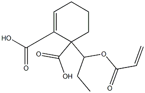 2-Cyclohexene-1,2-dicarboxylic acid hydrogen 1-[1-(acryloyloxy)propyl] ester Struktur