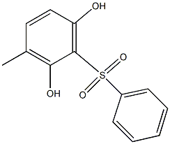 2,6-Dihydroxy-3-methyl[sulfonylbisbenzene] Struktur