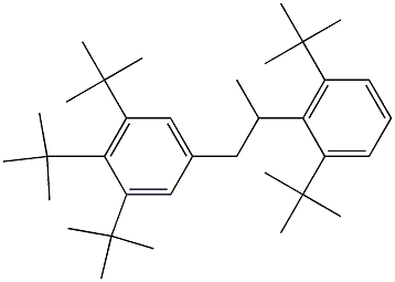 1-(3,4,5-Tri-tert-butylphenyl)-2-(2,6-di-tert-butylphenyl)propane Struktur