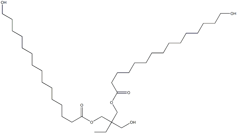 Bis(15-hydroxypentadecanoic acid)2-ethyl-2-(hydroxymethyl)-1,3-propanediyl ester Struktur