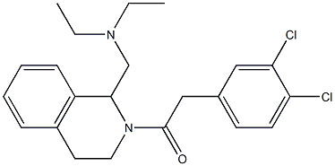 1,2,3,4-Tetrahydro-2-[(3,4-dichlorophenyl)acetyl]-1-[diethylaminomethyl]isoquinoline Struktur