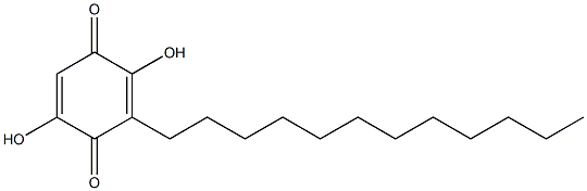 3-Dodecyl-2,5-dihydroxy-2,5-cyclohexadiene-1,4-dione Struktur