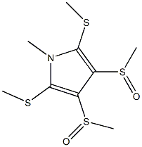 1-Methyl-2,5-bis(methylthio)-3,4-bis(methylsulfinyl)-1H-pyrrole Struktur