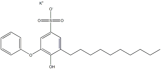 6-Hydroxy-5-decyl[oxybisbenzene]-3-sulfonic acid potassium salt Struktur