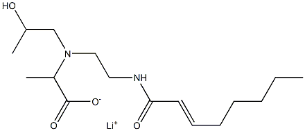 2-[N-(2-Hydroxypropyl)-N-[2-(2-octenoylamino)ethyl]amino]propionic acid lithium salt Struktur