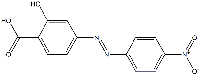 4-(4-Nitrophenylazo)-2-hydroxybenzoic acid Struktur