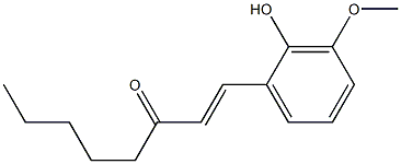 1-(2-Hydroxy-3-methoxyphenyl)-1-octen-3-one Struktur