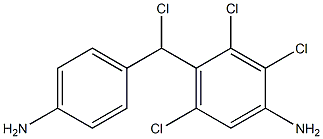 (4-Aminophenyl)(4-amino-2,3,6-trichlorophenyl)chloromethane Struktur