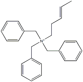 (3-Pentenyl)tribenzylaminium Struktur