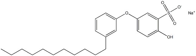 4-Hydroxy-3'-undecyl[oxybisbenzene]-3-sulfonic acid sodium salt Struktur