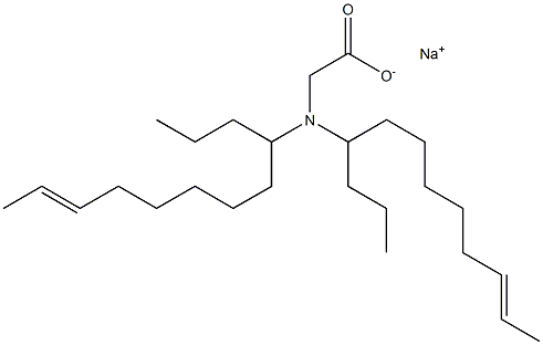 N,N-Di(10-dodecen-4-yl)aminoacetic acid sodium salt Struktur