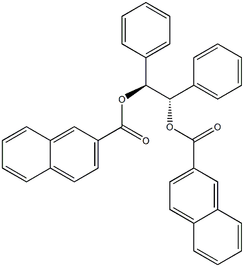 Bis(naphthalene-2-carboxylic acid)(1S,2S)-1,2-diphenylethane-1,2-diyl ester Struktur