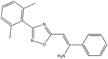 5-[(Z)-2-Amino-2-(phenyl)ethenyl]-3-(2,6-dimethylphenyl)-1,2,4-oxadiazole Struktur