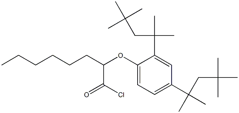 2-[2,4-Bis(1,1,3,3-tetramethylbutyl)phenoxy]octanoyl chloride Struktur