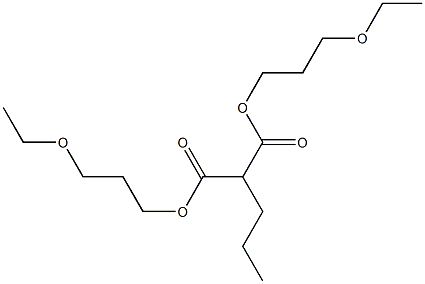 Propylmalonic acid bis(3-ethoxypropyl) ester Struktur