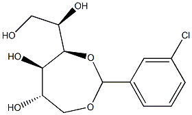 1-O,4-O-(3-Chlorobenzylidene)-D-glucitol Struktur