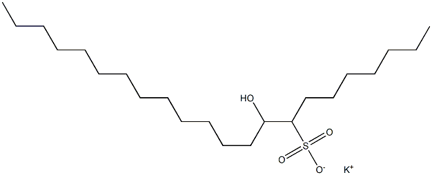 9-Hydroxydocosane-8-sulfonic acid potassium salt Struktur