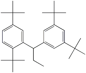 1-(2,5-Di-tert-butylphenyl)-1-(3,5-di-tert-butylphenyl)propane Struktur