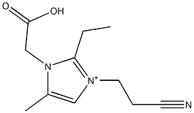 3-(2-Cyanoethyl)-2-ethyl-5-methyl-1-(carboxymethyl)-1H-imidazol-3-ium Struktur