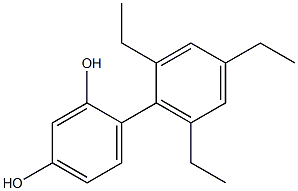 4-(2,4,6-Triethylphenyl)benzene-1,3-diol Struktur