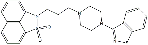 2-[3-[4-(1,2-Benzisothiazol-3-yl)-1-piperazinyl]propyl]-2H-naphth[1,8-cd]isothiazole 1,1-dioxide Struktur