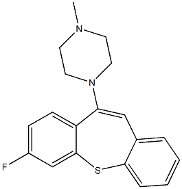 7-Fluoro-10-(4-methylpiperazino)dibenzo[b,f]thiepin Struktur