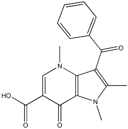 3-Benzoyl-4,7-dihydro-1,2,4-trimethyl-7-oxo-1H-pyrrolo[3,2-b]pyridine-6-carboxylic acid Struktur