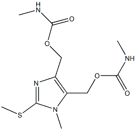 1-Methyl-2-methylthio-1H-imidazole-4,5-bismethanol bis(methylaminoformate) Struktur