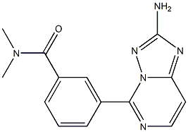 3-(2-Amino[1,2,4]triazolo[1,5-c]pyrimidin-5-yl)-N,N-dimethylbenzamide Struktur