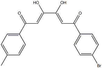 (2Z,4Z)-1-(4-Methylphenyl)-3,4-dihydroxy-6-(4-bromophenyl)-2,4-hexadiene-1,6-dione Struktur