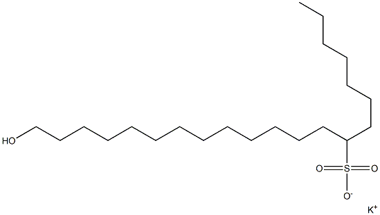 21-Hydroxyhenicosane-8-sulfonic acid potassium salt Struktur