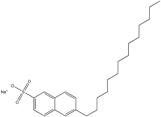 6-Tetradecyl-2-naphthalenesulfonic acid sodium salt Struktur