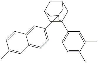 1-(3,4-Dimethylphenyl)-3-(6-methyl-2-naphtyl)adamantane Struktur