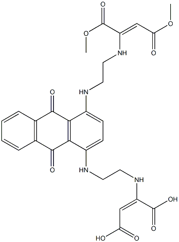 2,2'-[[(9,10-Dihydro-9,10-dioxoanthracene)-1,4-diyl]bis(iminoethyleneimino)]bis(2-butenedioic acid dimethyl) ester Struktur