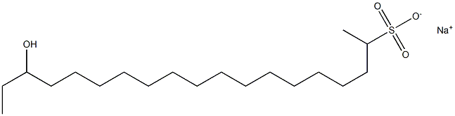 17-Hydroxynonadecane-2-sulfonic acid sodium salt Struktur