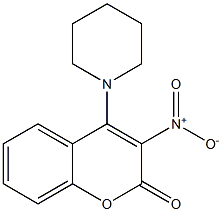 3-Nitro-4-piperidino-2H-1-benzopyran-2-one Struktur