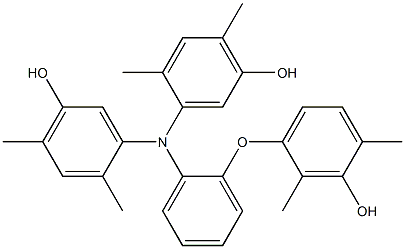 N,N-Bis(5-hydroxy-2,4-dimethylphenyl)-2-(3-hydroxy-2,4-dimethylphenoxy)benzenamine Struktur