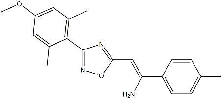 5-[(Z)-2-Amino-2-(4-methylphenyl)ethenyl]-3-(2,6-dimethyl-4-methoxyphenyl)-1,2,4-oxadiazole Struktur