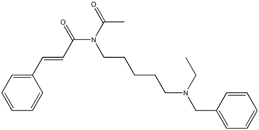 N-[5-(Ethylbenzylamino)pentyl]-N-acetyl-3-(phenyl)acrylamide Struktur