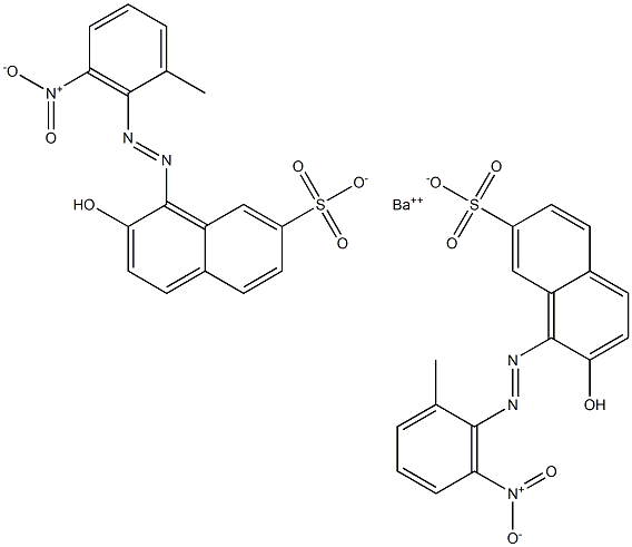 Bis[1-[(2-methyl-6-nitrophenyl)azo]-2-hydroxy-7-naphthalenesulfonic acid]barium salt Struktur