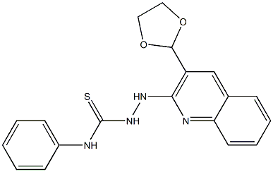 1-[3-(1,3-Dioxolan-2-yl)quinolin-2-yl]-4-phenylthiosemicarbazide Struktur